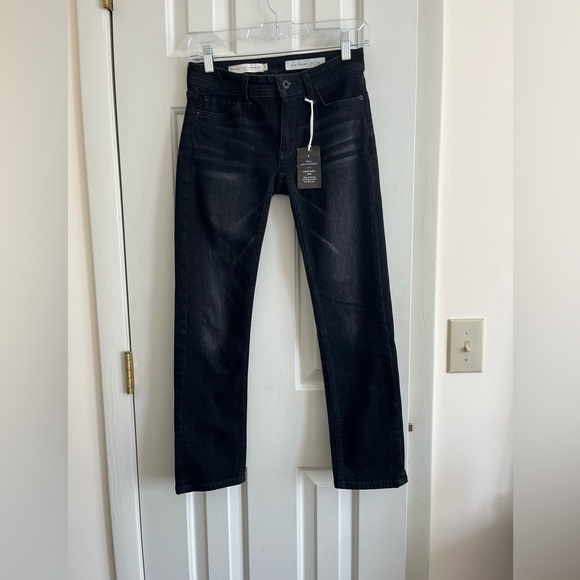 NWT Anthropologie Pilcro + the Letterpress Slim Straight Black Jeans 24 - Picture 2 of 6